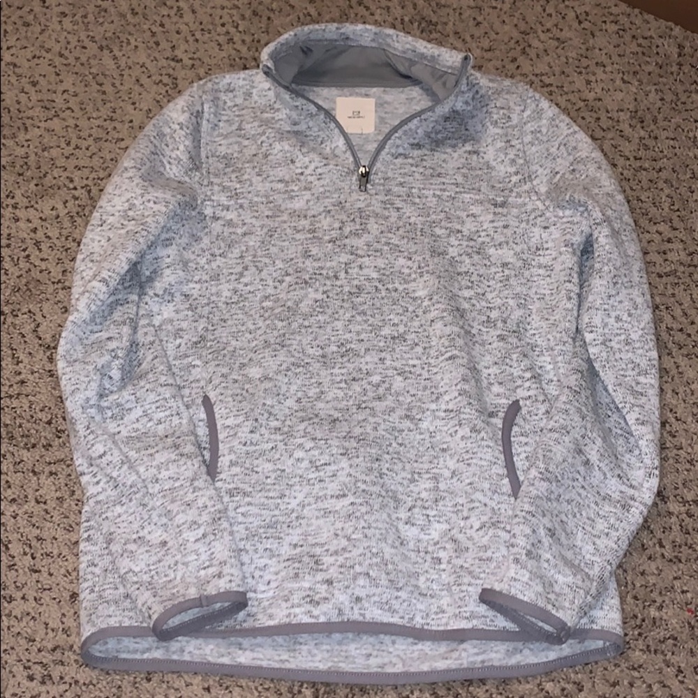 grey quarter zip
